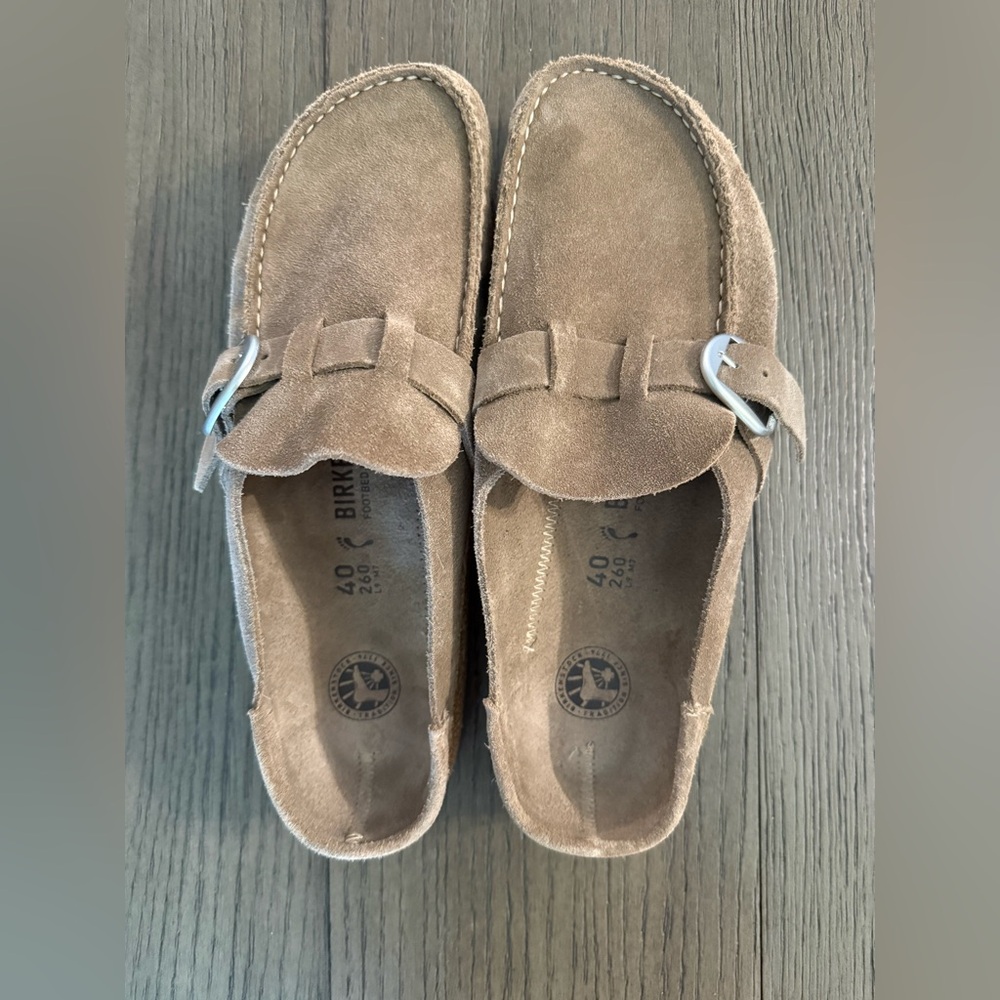 Birkenstock Beige Suede Loafers
